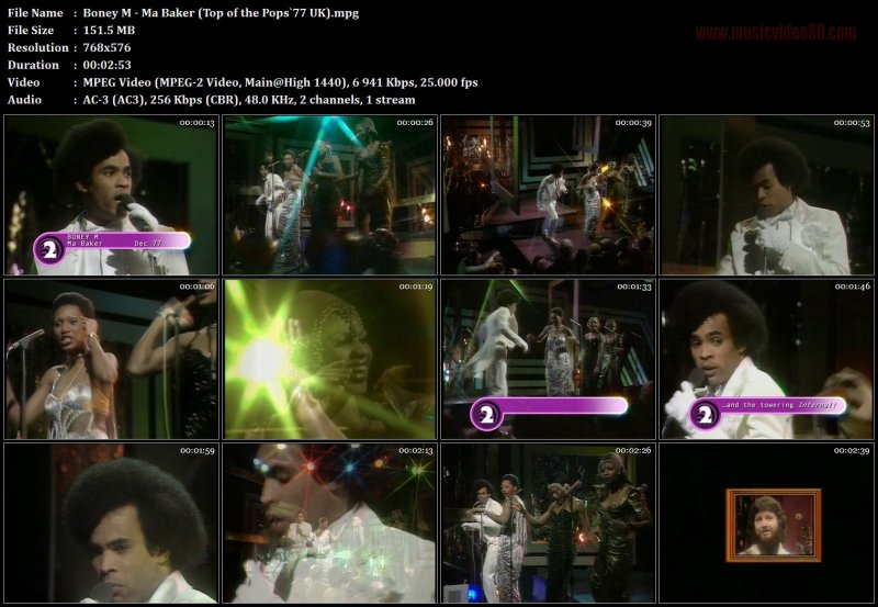 Boney M - Ma Baker (Top of the Pops`77 UK).