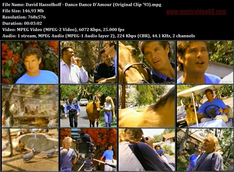 David Hasselhoff - Dance Dance D'Amour (Original Clip '93) 