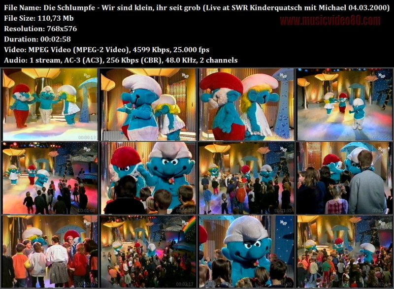Die Schlumpfe - Wir sind klein, ihr seit grob (Live at SWR Kinderquatsch mit Michael 04.03.2000)