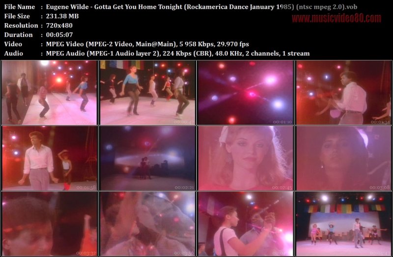 Eugene Wilde - Gotta Get You Home Tonight (Rockamerica Dance January 1985) 