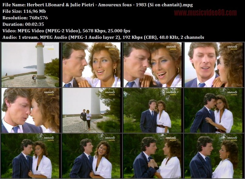 Herbert Lonard & Julie Pietri - Amoureux fous - 1983 (Si on chantait) 