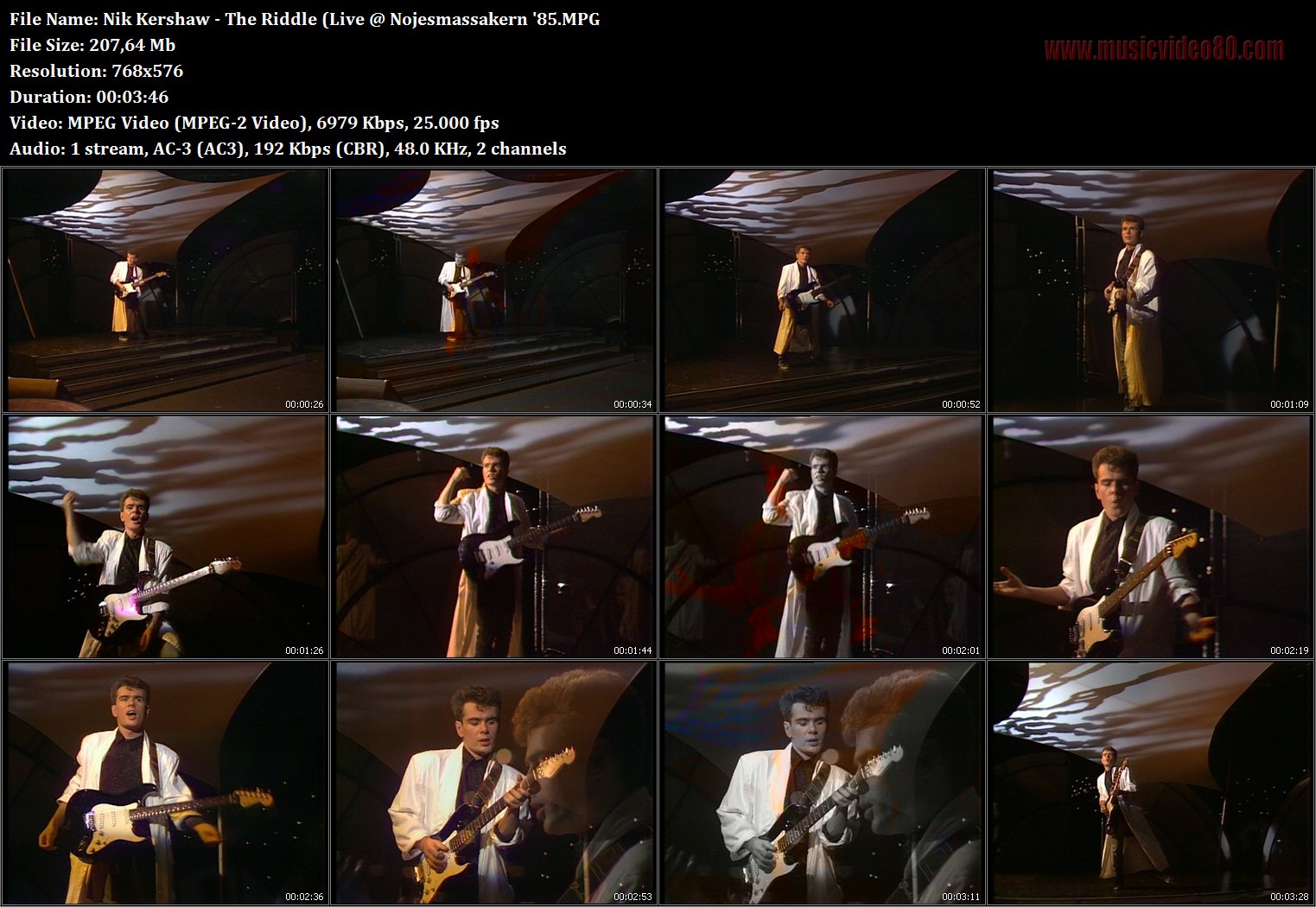 Kershaw - The Riddle (Live @ Nojesmassakern '85) »