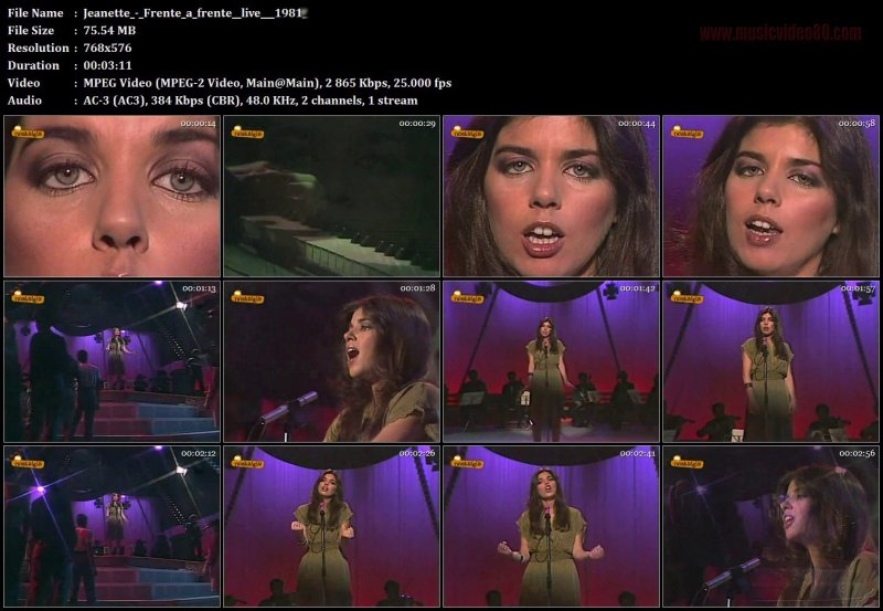 Jeanette - Frente a frente (live 1981 )