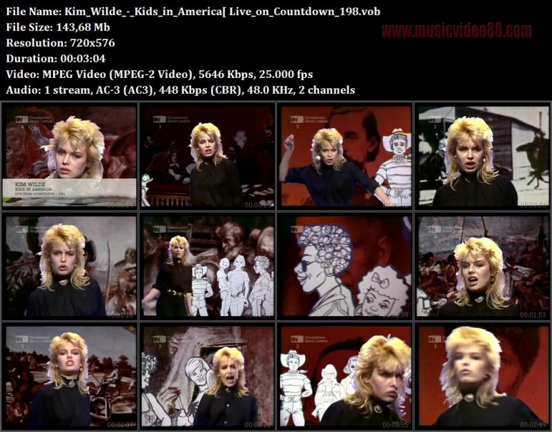 Kim Wilde - Kids in America [ Live on Countdown 1984)