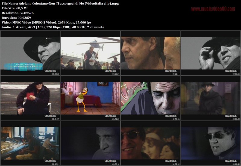 Adriano Celentano - Non Ti accorgevi di Me (Videoitalia clip). 