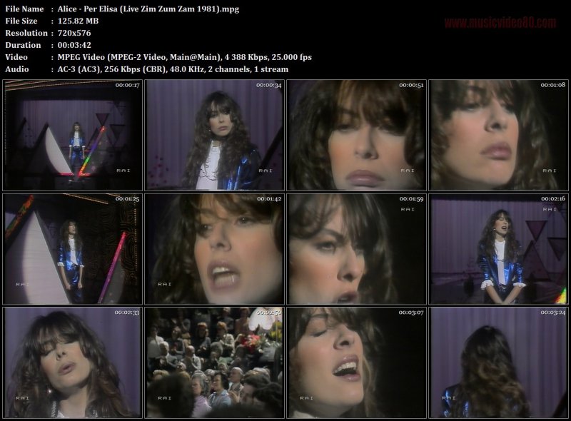 Alice - Per Elisa (Live Zim Zum Zam 1981) 