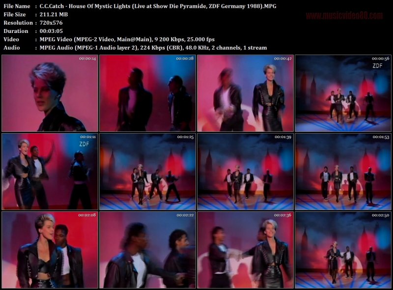 C.C.Catch - House Of Mystic Lights (Live at Show Die Pyramide, ZDF Germany 1988).