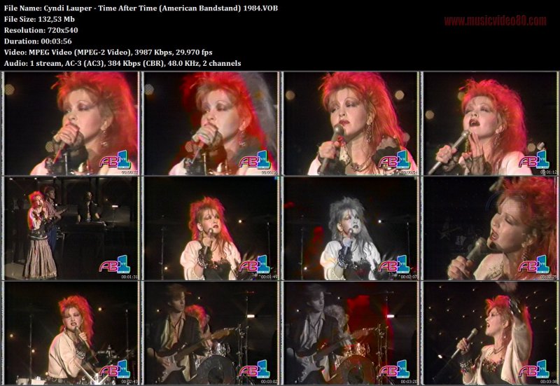 Cyndi Lauper - Time After Time ( American Bandstand 1984 )  
