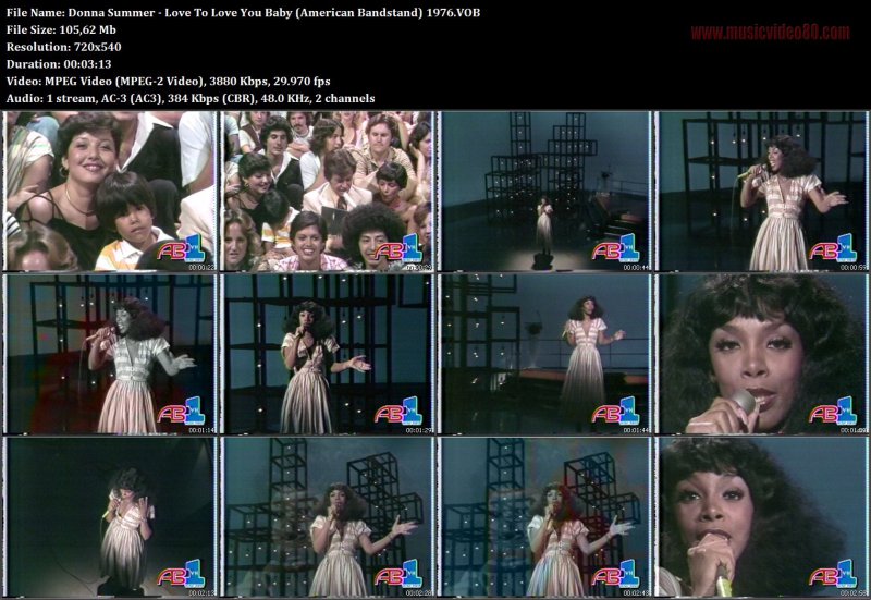 Donna Summer - Love To Love You Baby ( American Bandstand 1976.)  
