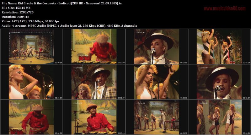 Kid Creole & the Coconuts - Endicott ( ZDF HD - Na sowas! 21.09.1985) 