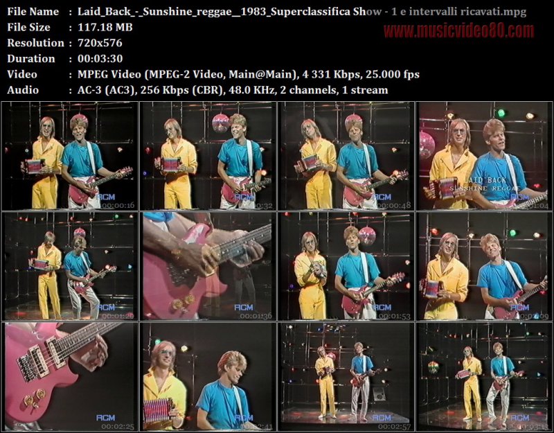 Laid Back - Sunshine reggae ( 1983 Superclassifica Show ) 