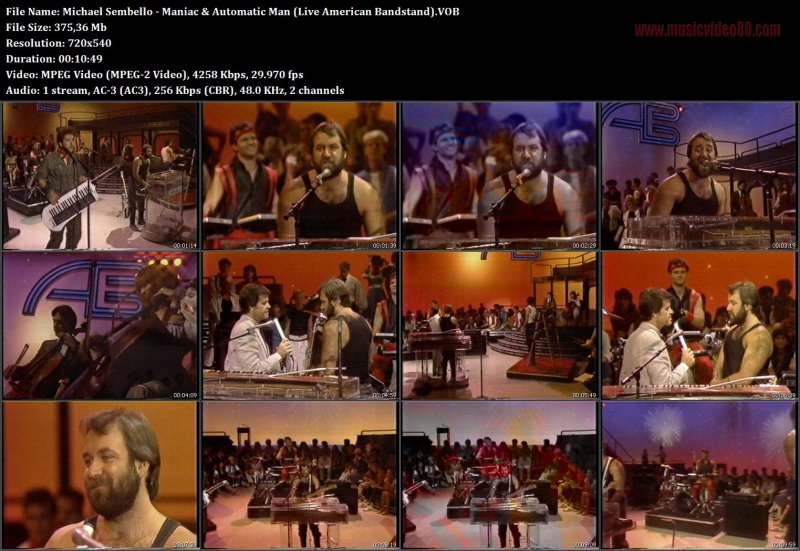 Michael Sembello - Maniac & Automatic Man (Live American Bandstand)