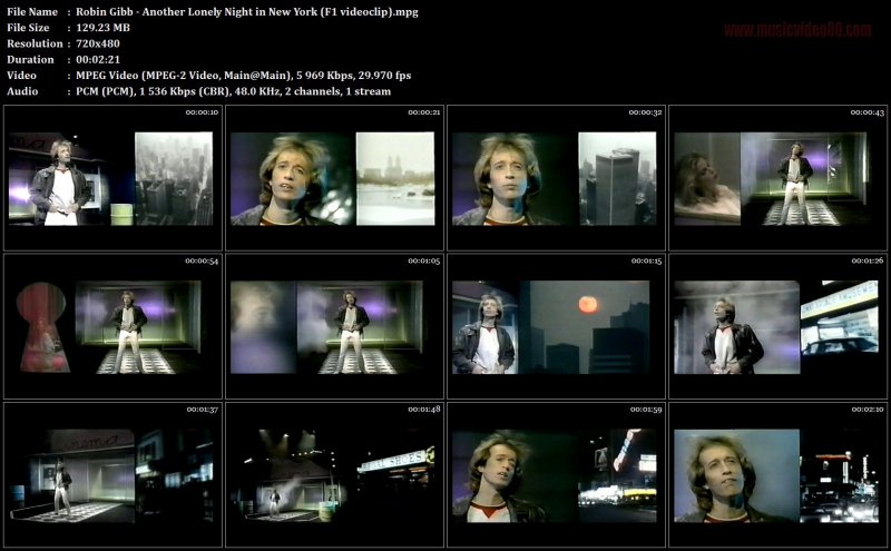 Robin Gibb - Another Lonely Night in New York (F1 videoclip) 
