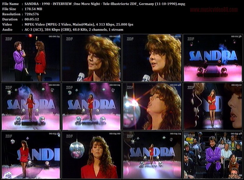 Sandra - Interview  & One More Night ( Tele-Illustrierte ZDF Germany (11-10-1990) 