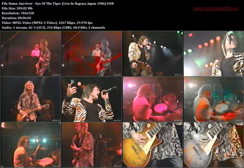 Survivor - Eye Of The Tiger  (Live In Nagoya, Japan 1986) 
