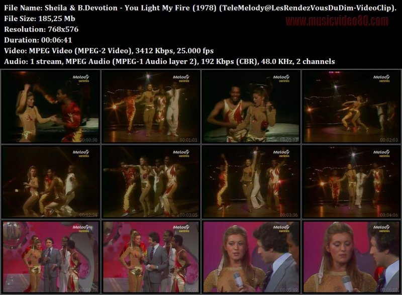 Sheila & B.Devotion - You Light My Fire (1978) (TeleMelody@LesRendezVousDuDim-VideoClip) 