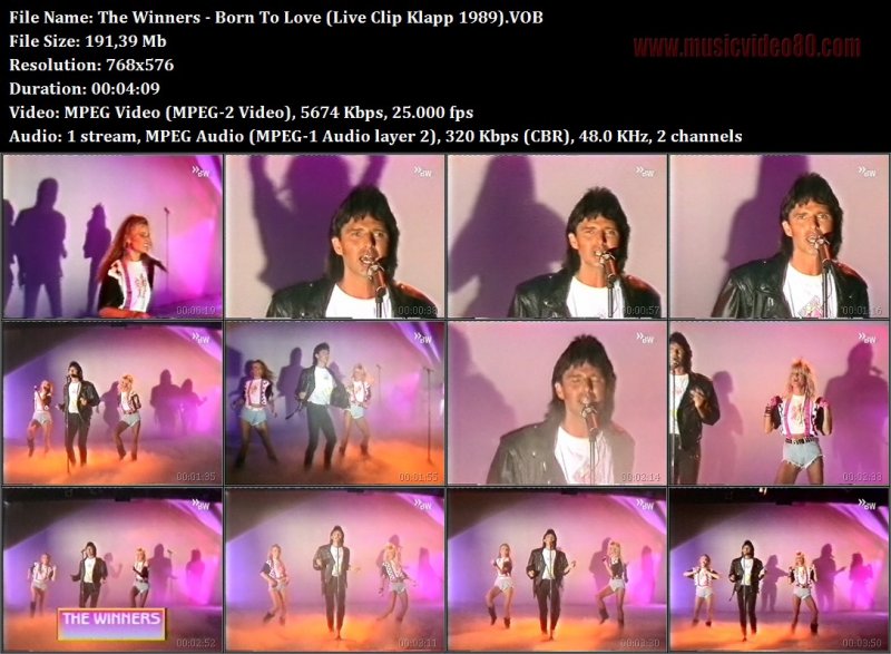 The Winners - Born To Love (Live Clip Klapp 1989) 