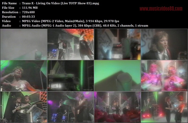 Trans-X - Living On Video (Live TOTP Show 83) 