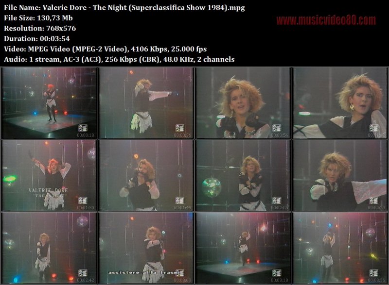 Valerie Dore - The Night (Superclassifica Show 1984) 