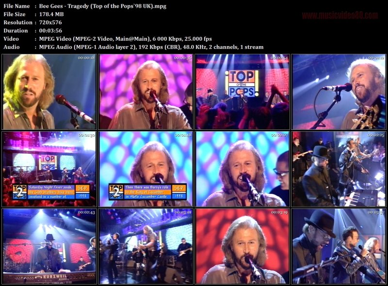 Bee Gees - Tragedy (Top of the Pops`98 UK).