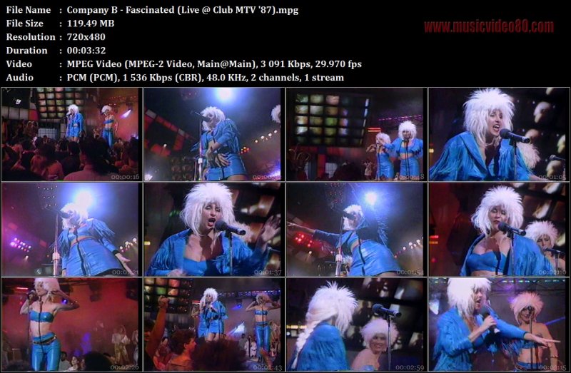 Company B - Fascinated (Live @ Club MTV '87) 