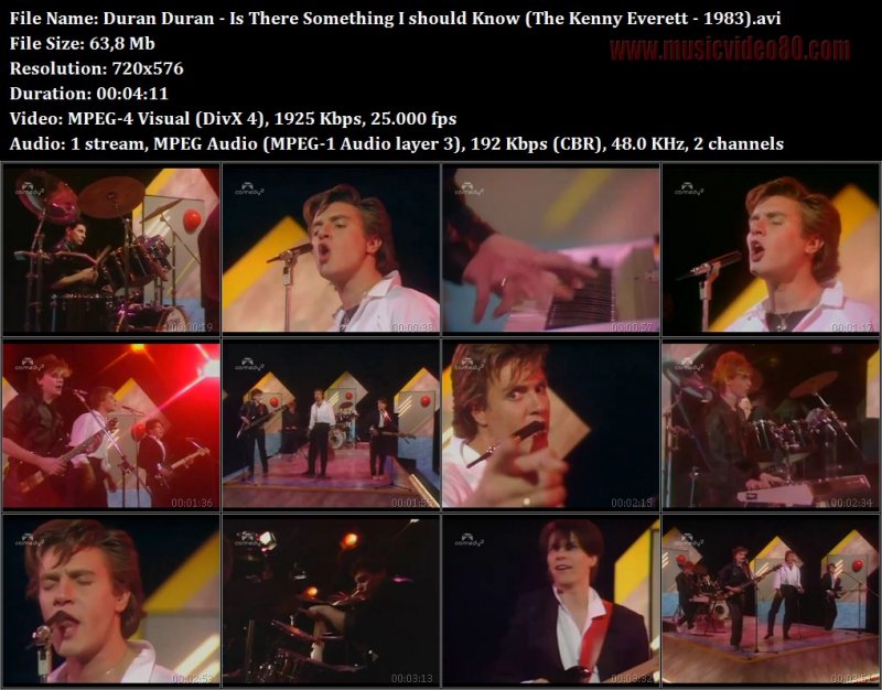 Duran Duran - Is There Something I should Know (The Kenny Everett - 1983) 