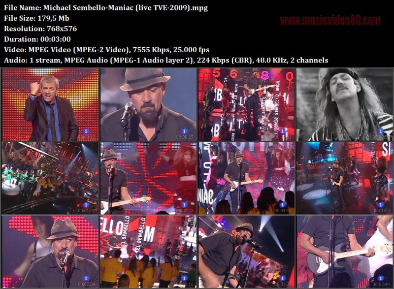 Michael Sembello - Maniac (live TVE-2009) 