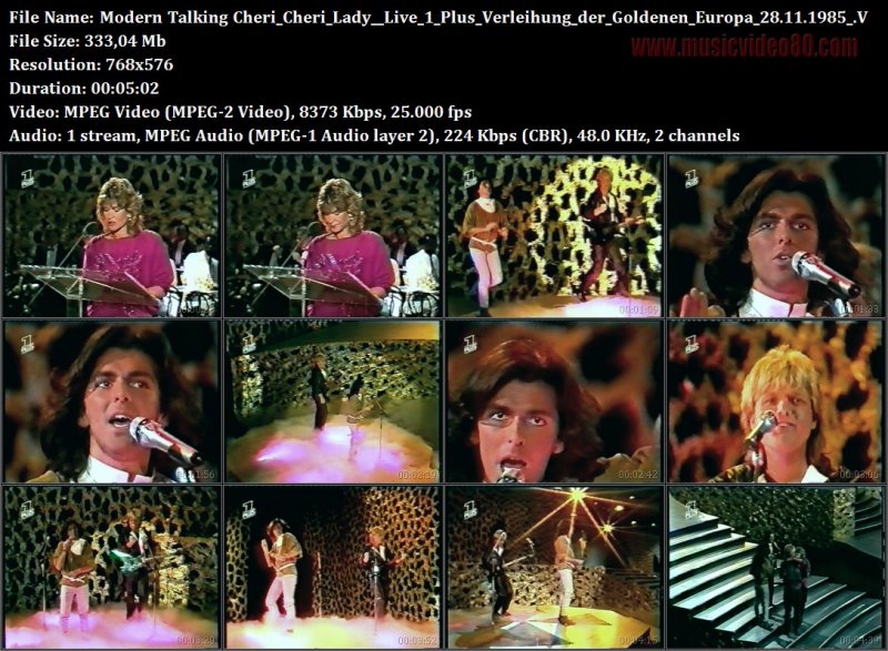 Modern Talking - Cheri Cheri Lady (Verleihung der Goldenen Europa 28.11.1985 )