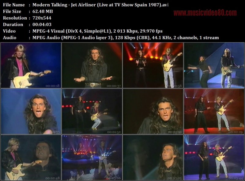 Modern Talking - Jet Airliner (Live at TV Show Spain 1987) 