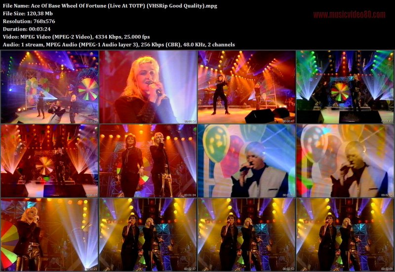 Ace Of Base - Wheel Of Fortune (Live At TOTP) ( VHSRip  ) 
