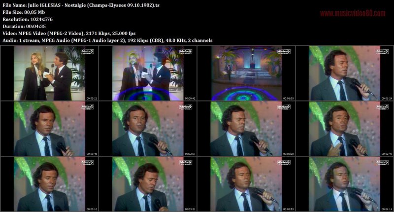 Julio Iglesias - Nostalgie (Champs-Elysees 09.10.1982)