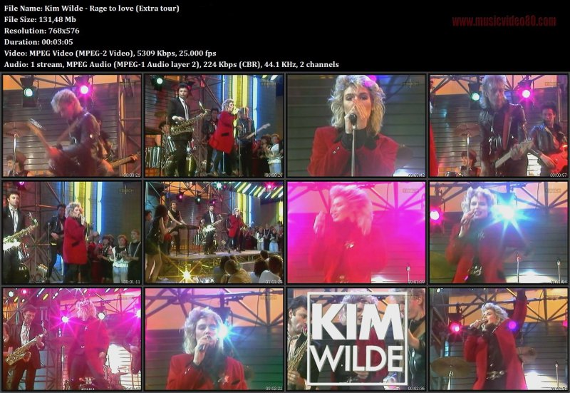 Kim Wilde - Rage to love (Extra tour)