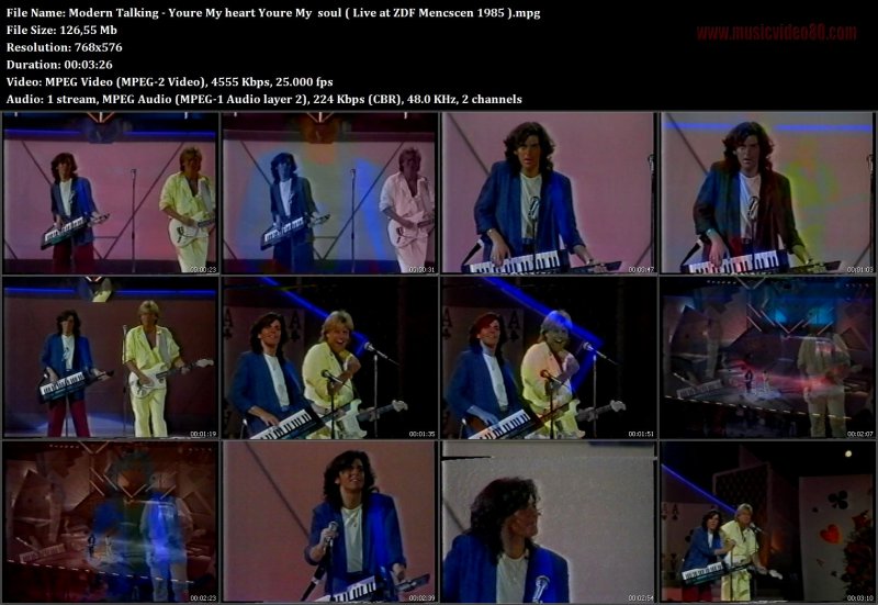 Modern Talking - Youre My heart Youre My  soul ( Live at ZDF Mencscen 1985 )
