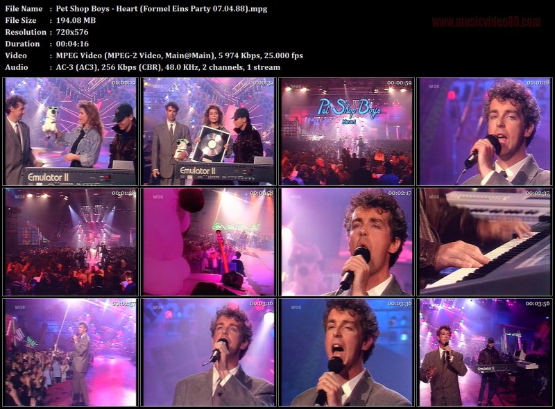 Pet Shop Boys - Heart (Formel Eins Party 07.04.88).