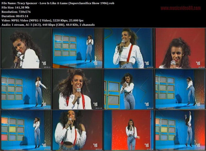 Tracy Spencer - Love Is Like A Game (Superclassifica Show 1986).
