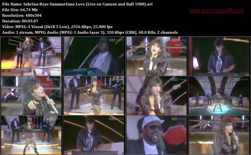 Sabrina - Boys Summertime Love (Live on Cannon and Ball 1988) 