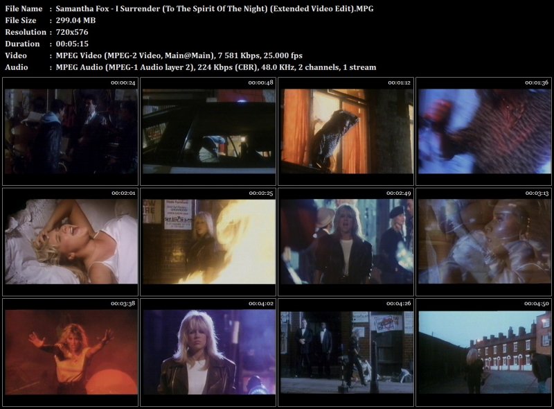 Samantha Fox - I Surrender (To The Spirit Of The Night) (Extended Video Edit)